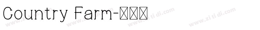 Country Farm字体转换